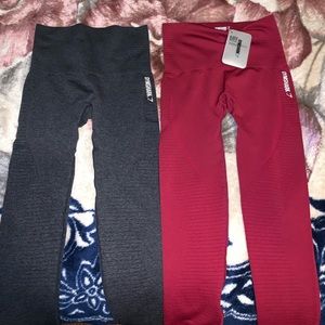 Red Gym Shark Seamless Leggings